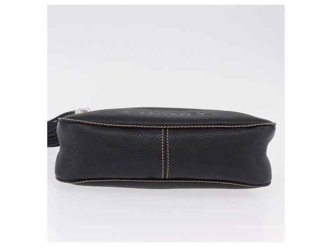 Borsa a Tracolla CHANEL Pelle Nera Argento CC Auth BA16070V Nero - vista 5