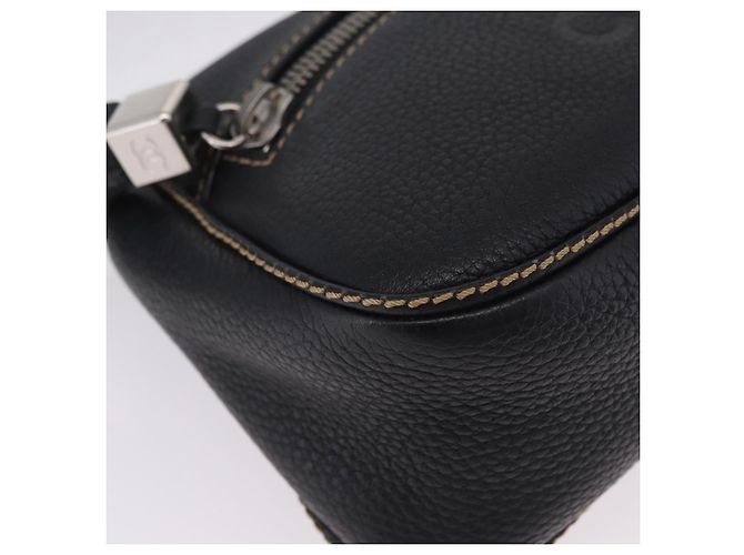 Borsa a Tracolla CHANEL Pelle Nera Argento CC Auth BA16070V Nero - vista 8