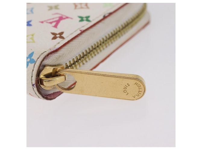 LOUIS VUITTON Monogram Multicolor Zippy Long Wallet White M60241 LV Auth 206935 Weiß - Ansicht 18