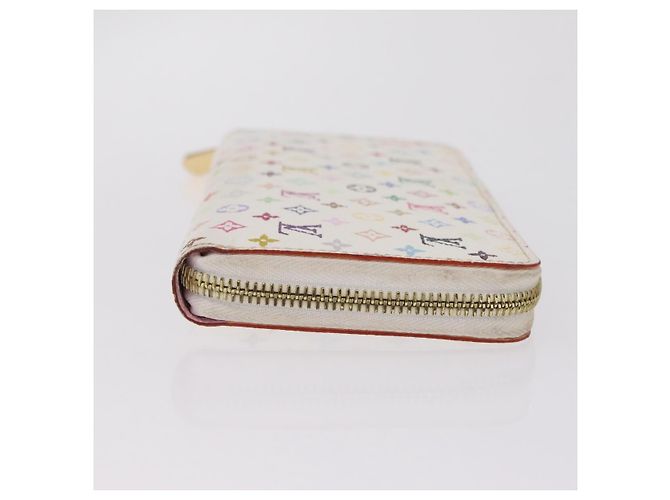 LOUIS VUITTON Monogram Multicolor Zippy Long Wallet White M60241 LV Auth 206935 Weiß - Ansicht 4