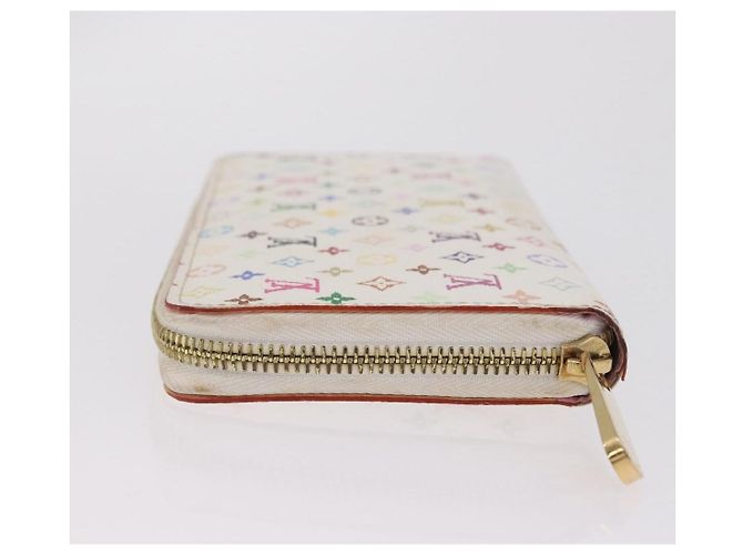LOUIS VUITTON Monogram Multicolor Zippy Long Wallet White M60241 LV Auth 206935 Weiß - Ansicht 5