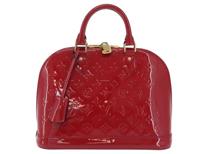Borsa LOUIS VUITTON Monogram Vernis Alma PM Rose Andian M91770 LV Auth 205266V - vista 13