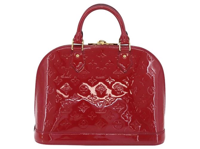 Borsa LOUIS VUITTON Monogram Vernis Alma PM Rose Andian M91770 LV Auth 205266V - vista 2