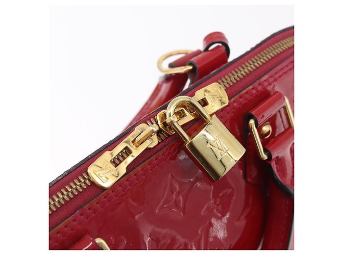 Borsa LOUIS VUITTON Monogram Vernis Alma PM Rose Andian M91770 LV Auth 205266V - vista 20