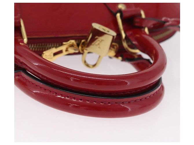 Borsa LOUIS VUITTON Monogram Vernis Alma PM Rose Andian M91770 LV Auth 205266V - vista 7