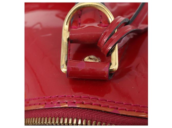 Borsa LOUIS VUITTON Monogram Vernis Alma PM Rose Andian M91770 LV Auth 205266V - vista 9