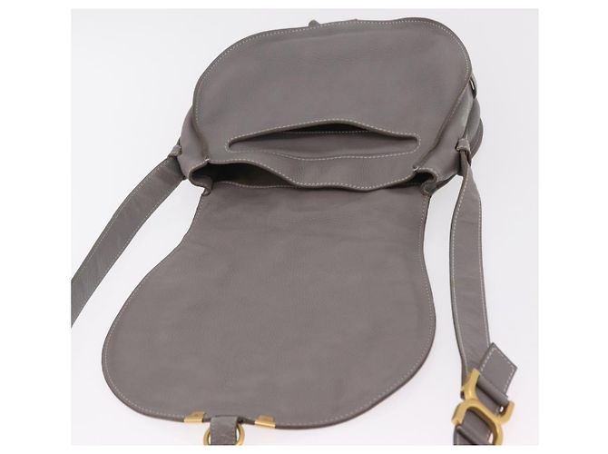 Chloé Borsa a tracolla Chloe Mercy in pelle grigia e oro autentica am12742V Marrone D'oro - vista 10