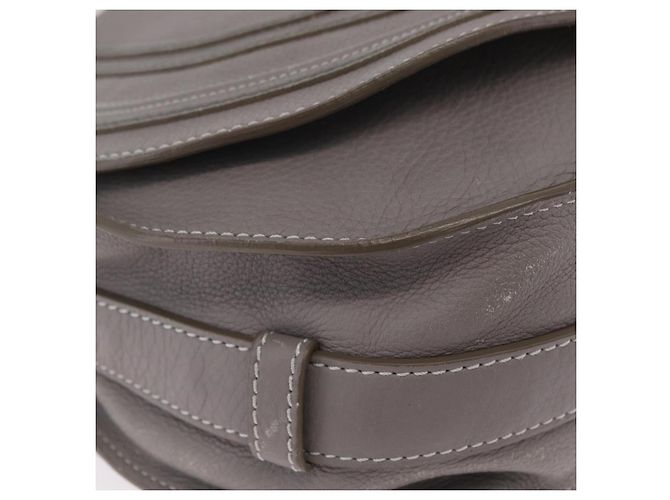 Chloé Borsa a tracolla Chloe Mercy in pelle grigia e oro autentica am12742V Marrone D'oro - vista 18