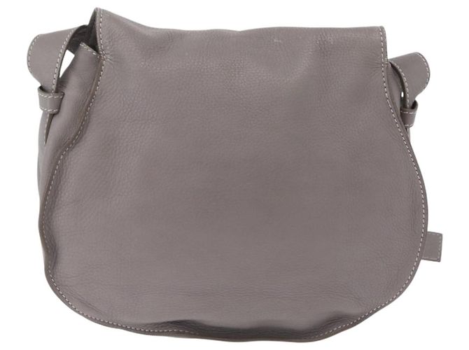 Chloé Borsa a tracolla Chloe Mercy in pelle grigia e oro autentica am12742V Marrone D'oro - vista 2