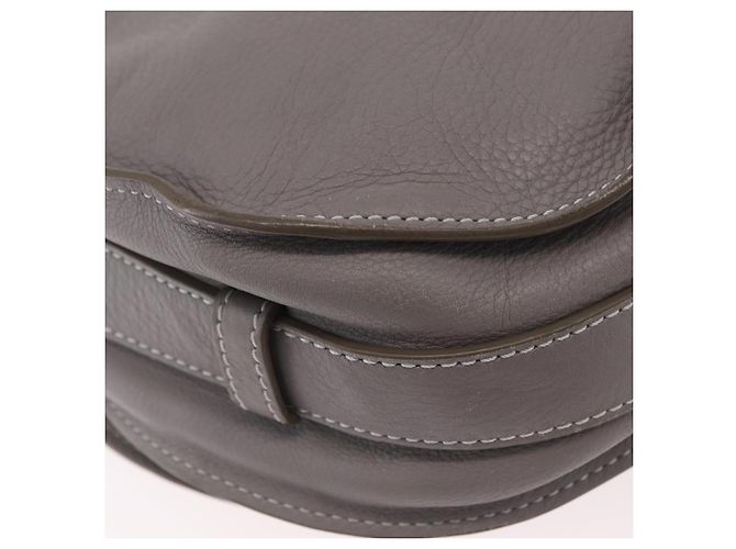 Chloé Borsa a tracolla Chloe Mercy in pelle grigia e oro autentica am12742V Marrone D'oro - vista 20