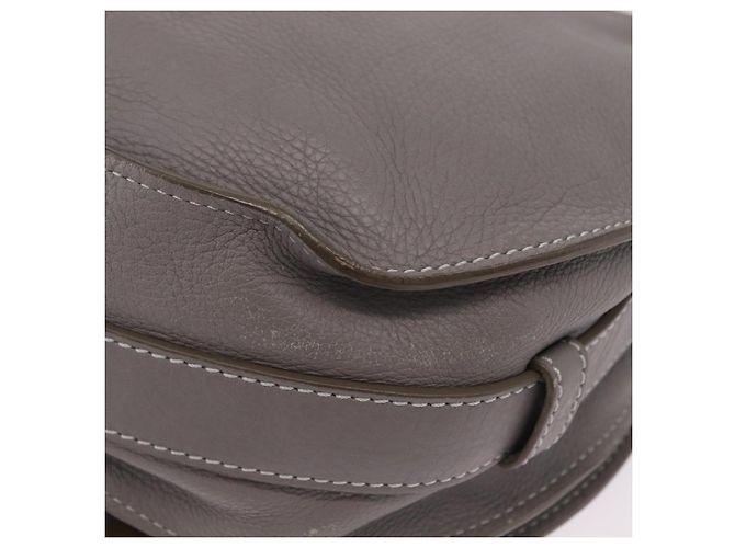 Chloé Borsa a tracolla Chloe Mercy in pelle grigia e oro autentica am12742V Marrone D'oro - vista 21