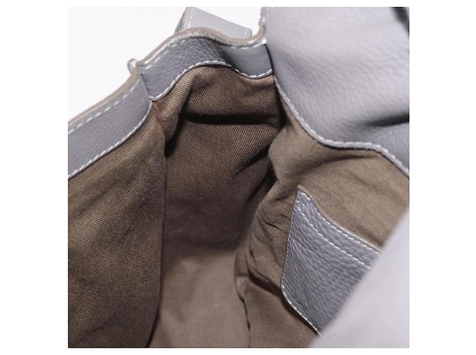 Chloé Borsa a tracolla Chloe Mercy in pelle grigia e oro autentica am12742V Marrone D'oro - vista 27