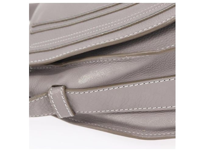Chloé Borsa a tracolla Chloe Mercy in pelle grigia e oro autentica am12742V Marrone D'oro - vista 6