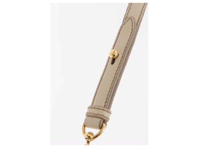 Borsa a mano Miu Miu Matelassé in pelle 2way Beige Gold Auth 167655A D'oro - vista 17