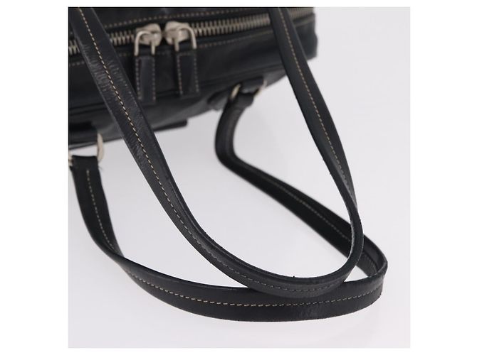 PRADA Handtasche Leder Schwarz Silber Auth 207680 - Ansicht 7