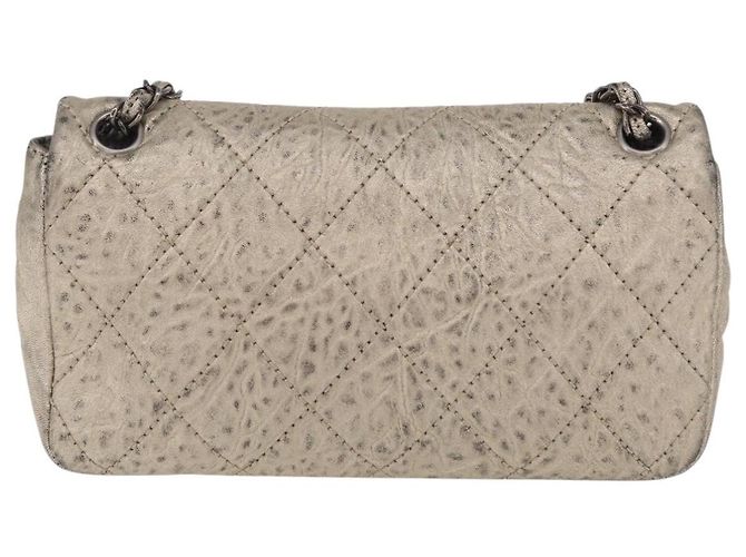 CHANEL Chain Le Marais Schultertasche Leder Gold Silber CC Auth 207655SAV Golden - Ansicht 2