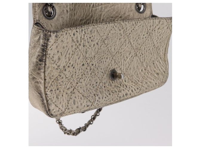 CHANEL Chain Le Marais Schultertasche Leder Gold Silber CC Auth 207655SAV Golden - Ansicht 20