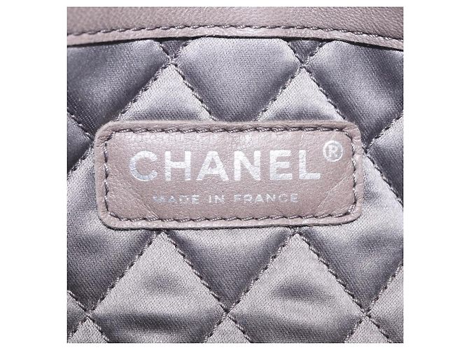 CHANEL Chain Le Marais Schultertasche Leder Gold Silber CC Auth 207655SAV Golden - Ansicht 23