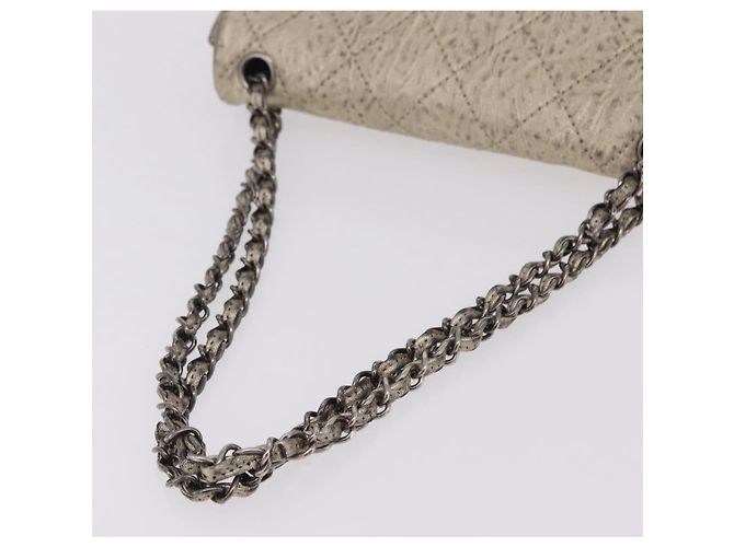CHANEL Chain Le Marais Schultertasche Leder Gold Silber CC Auth 207655SAV Golden - Ansicht 7