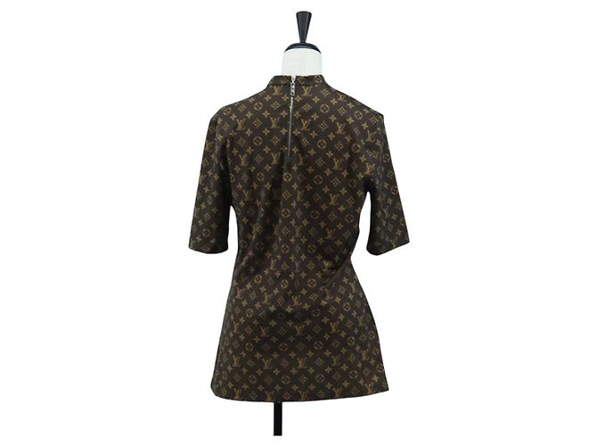 LOUIS VUITTON T-shirt a maniche corte Monogram Nylon L LV Auth 204955M Monogramma - vista 2