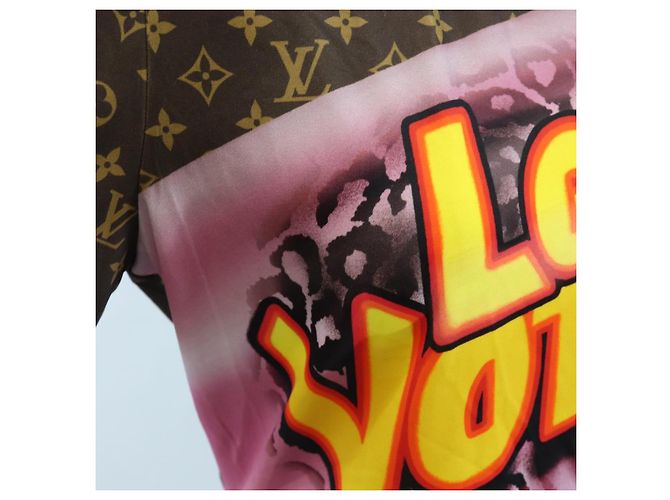 LOUIS VUITTON T-shirt a maniche corte Monogram Nylon L LV Auth 204955M Monogramma - vista 6