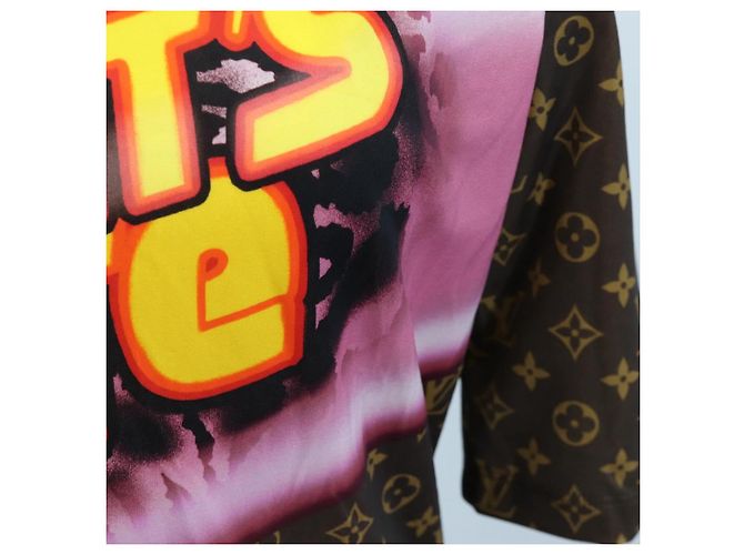 LOUIS VUITTON T-shirt a maniche corte Monogram Nylon L LV Auth 204955M Monogramma - vista 9