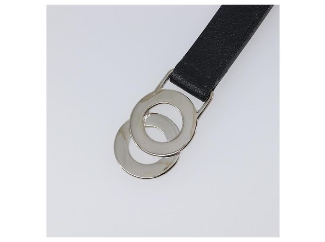 Bulgari BVLGARI Strap Leather Black Silver Auth 204283A Nero Argento - vista 10