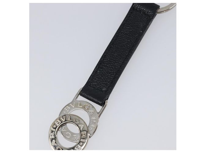 Bulgari BVLGARI Strap Leather Black Silver Auth 204283A Nero Argento - vista 5