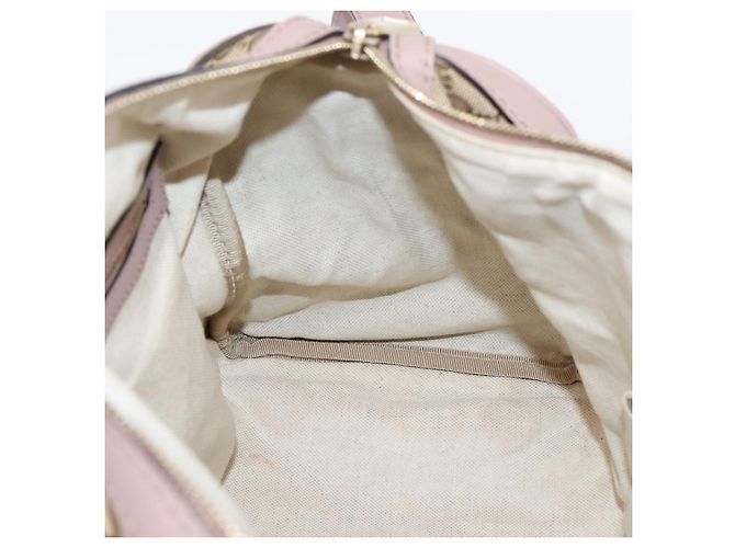 Borsa Boston GUCCI GG Canvas Sherry Line 2vie Beige Tono Oro 247205 Auth LN056A - vista 22