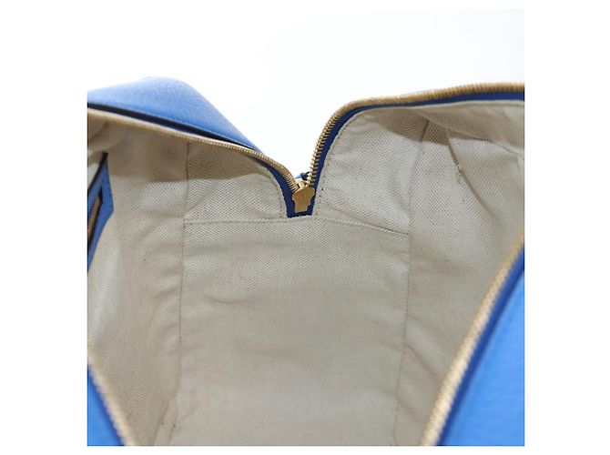 Bolso de mano GUCCI de cuero 2way Azul Oro Auth LN209SAM - vista 27