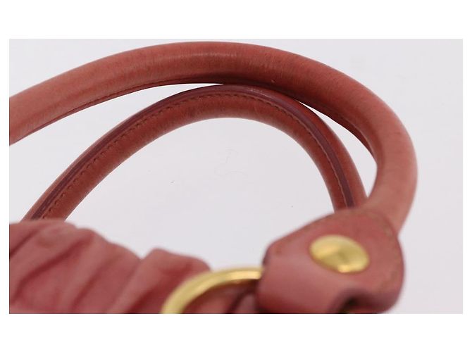 Miu Miu Handtasche Leder 2way Rosa Gold Auth 167649M Pink Golden - Ansicht 14