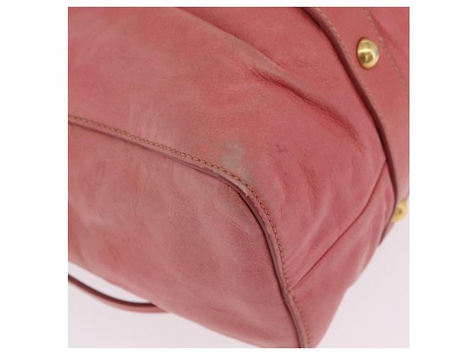 Miu Miu Handtasche Leder 2way Rosa Gold Auth 167649M Pink Golden - Ansicht 17