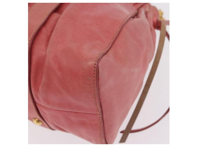 Miu Miu Handtasche Leder 2way Rosa Gold Auth 167649M Pink Golden - Ansicht 20