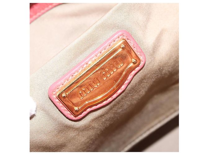 Miu Miu Handtasche Leder 2way Rosa Gold Auth 167649M Pink Golden - Ansicht 24