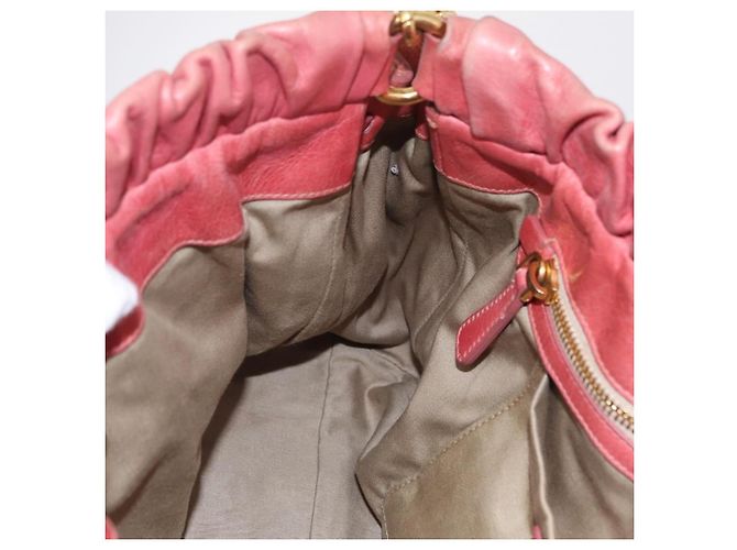 Miu Miu Handtasche Leder 2way Rosa Gold Auth 167649M Pink Golden - Ansicht 26