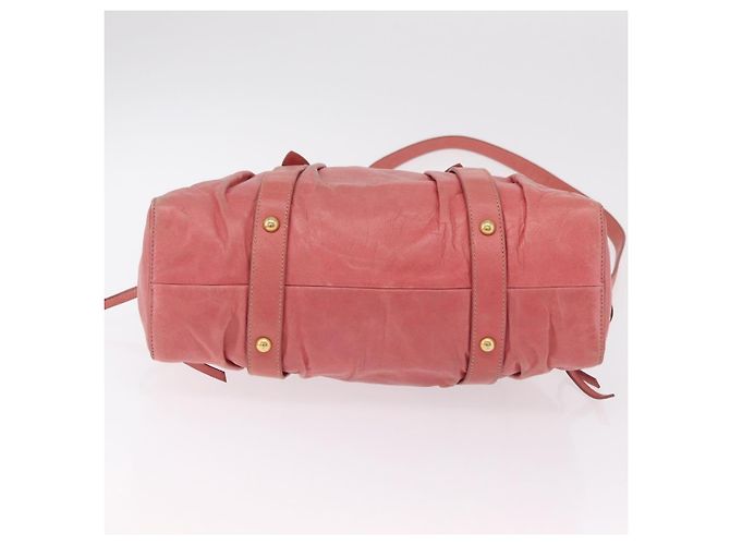 Miu Miu Handtasche Leder 2way Rosa Gold Auth 167649M Pink Golden - Ansicht 6