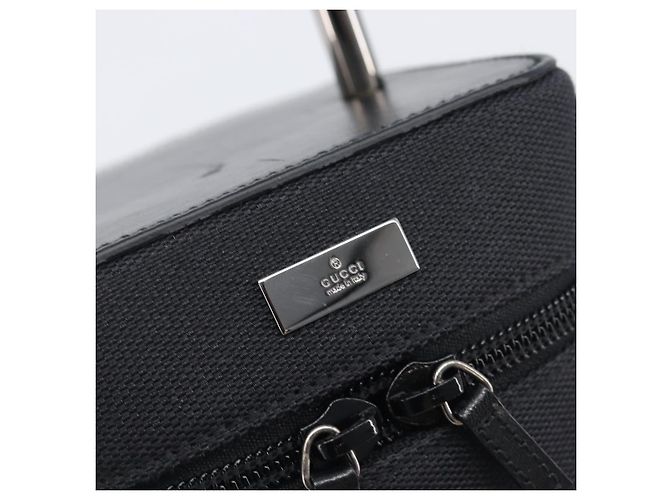 Necessaire per Cosmetici GUCCI Vanity Canvas Black Silver 039 1052 Auth LN001A - vista 19