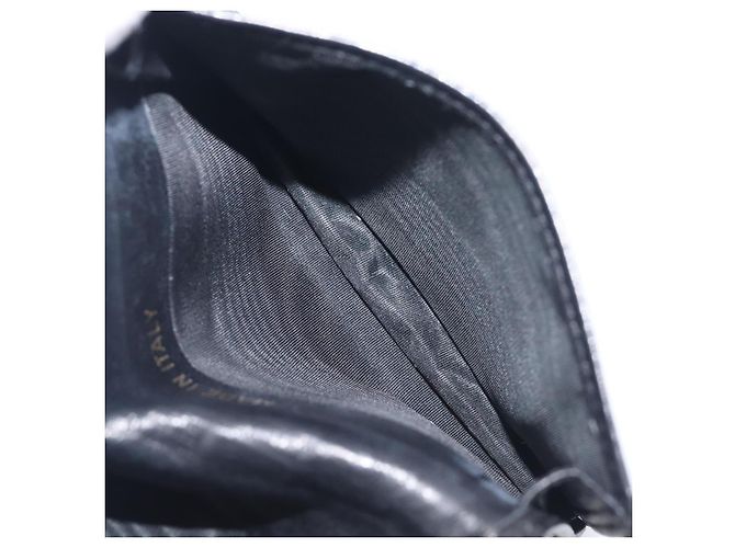 Porte-cartes CHANEL Cuir Caviar Noir CC Auth 207492A - vue 11