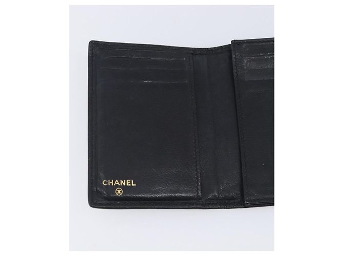 Porte-cartes CHANEL Cuir Caviar Noir CC Auth 207492A - vue 18