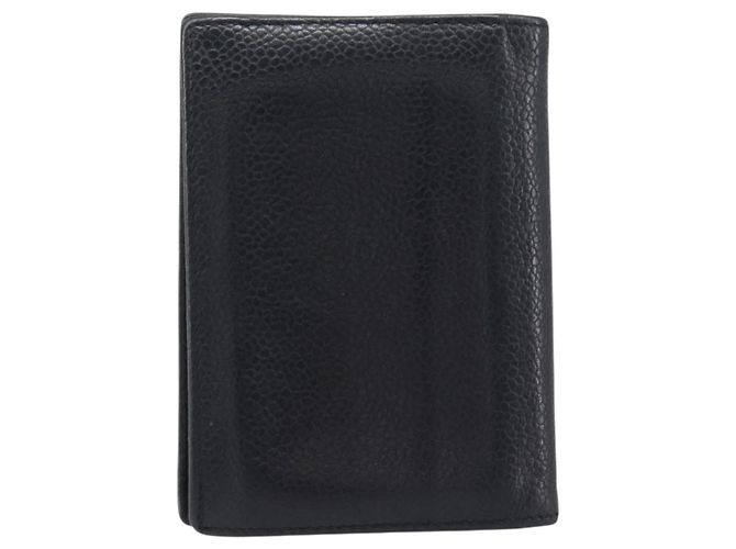 Porte-cartes CHANEL Cuir Caviar Noir CC Auth 207492A - vue 2