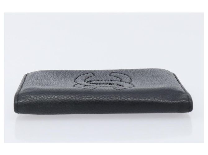 Porte-cartes CHANEL Cuir Caviar Noir CC Auth 207492A - vue 4