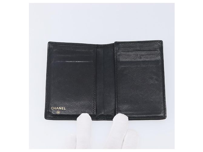 Porte-cartes CHANEL Cuir Caviar Noir CC Auth 207492A - vue 8