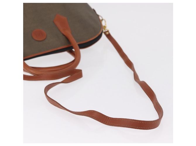 Borsa a mano FENDI PVC Canvas 2way Verde Oro Auth 205117 D'oro - vista 10