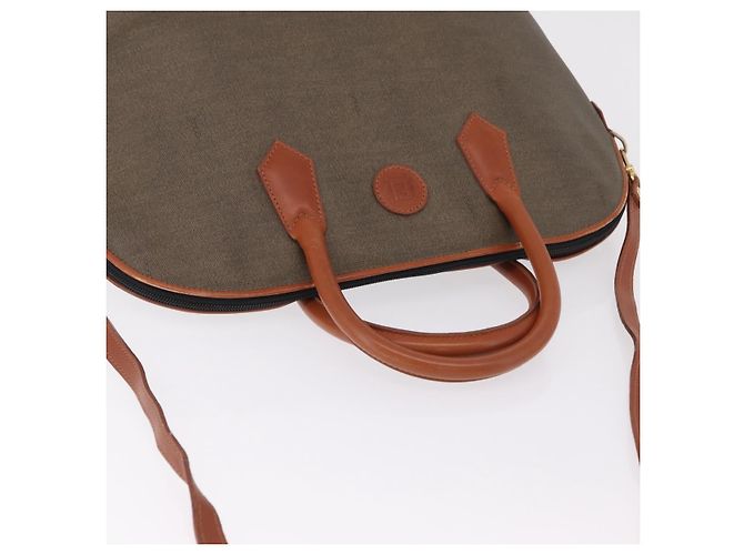 Borsa a mano FENDI PVC Canvas 2way Verde Oro Auth 205117 D'oro - vista 15