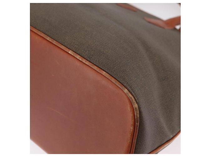 Borsa a mano FENDI PVC Canvas 2way Verde Oro Auth 205117 D'oro - vista 19