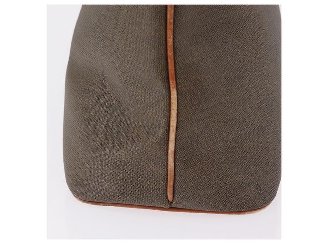 Borsa a mano FENDI PVC Canvas 2way Verde Oro Auth 205117 D'oro - vista 4