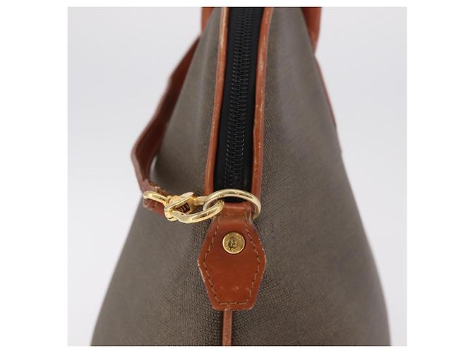 Borsa a mano FENDI PVC Canvas 2way Verde Oro Auth 205117 D'oro - vista 5