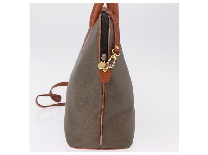 Borsa a mano FENDI PVC Canvas 2way Verde Oro Auth 205117 D'oro - vista 6