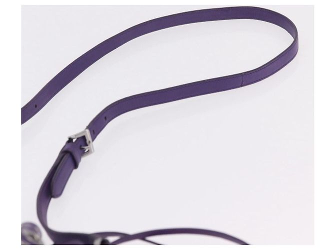 Borsa a Tracolla Miu Miu Pelle Viola Argento Auth 207614V Porpora - vista 14