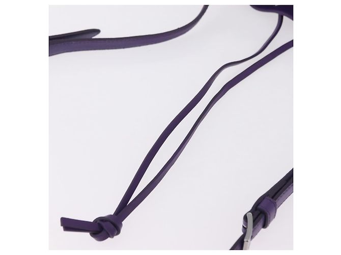 Borsa a Tracolla Miu Miu Pelle Viola Argento Auth 207614V Porpora - vista 7